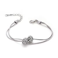 Europe Et En Amérique Croix Frontière Simple Double-couche Bracelet Personnalisé Creative Style Réglable Alliage Diamant Bracelet Approvisionnement Du Commerce Extérieur main image 1