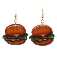 Europäische Und Amerikanische Neue Hähnchensc Henkel Burger Ohrringe Ohrringe Übertrieben Acryl Pommes Cola Ohrringe Frauen main image 3