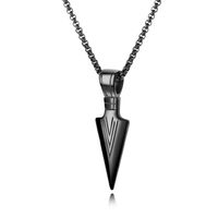 Titanium&stainless Steel Fashion Geometric Necklace  (steel Color Pendant + Matching Chain) Nhop2993-steel-color-pendant-matching-chain main image 7