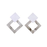 Acrylic Vintage Geometric Earring  (white)  Fashion Jewelry Nhll0297-white main image 1