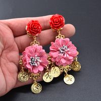 Alloy Fashion Flowers Earring  (red)  Fashion Jewelry Nhnt0740-red main image 2