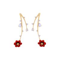 Copper Korea Flowers Earring  (red-1)  Fine Jewelry Nhqd6102-red-1 main image 2