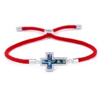 Copper Korea Cross Bracelet  (red Rope Alloy)  Fine Jewelry Nhas0390-red-rope-alloy main image 1