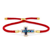 Copper Korea Cross Bracelet  (red Rope Alloy)  Fine Jewelry Nhas0390-red-rope-alloy main image 4
