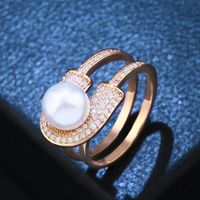 Copper Fashion Geometric Ring  (alloy)  Fine Jewelry Nhas0421-alloy main image 2