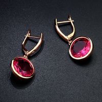 Imitated Crystal&cz Fashion Geometric Earring  (red)  Fashion Jewelry Nhas0432-red main image 2