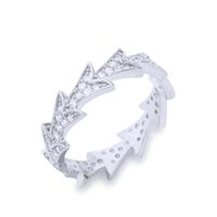 Coréenne De Femmes-style Simple Simulation Bague En Diamant Cadeau Pour Meilleure Amie Géométrique Zircon Or Et Argent Anneau Frais Anneau Rih25 main image 5