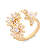 Copper Simple Flowers Ring  (alloy)  Fine Jewelry Nhas0459-alloy main image 1