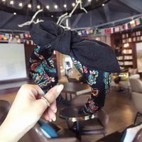 Cloth Simple Bows Hair Accessories  (floral Black)  Fashion Jewelry Nhsm0073-floral-black main image 1