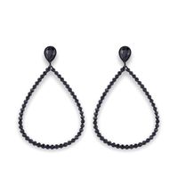 Imitated Crystal&cz Simple Geometric Earring  (black)  Fashion Jewelry Nhas0484-black main image 1