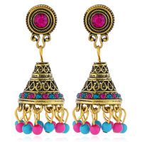 Alloy Bohemia Flowers Earring  (colorful Ancient Alloy)  Fashion Jewelry Nhkq2357-colorful-ancient-alloy main image 2