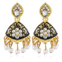 Europäische Und Amerikanische Übertriebene Diamant Perlen Anhänger Ohrringe Ethnischen Stil Ohrringe  Explosive Böhmischen Stil main image 4