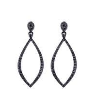 Imitated Crystal&cz Simple Geometric Earring  (black)  Fashion Jewelry Nhas0504-black main image 2