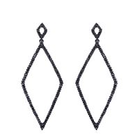 Imitated Crystal&cz Simple Geometric Earring  (black)  Fashion Jewelry Nhas0506-black main image 2