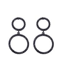 Imitated Crystal&cz Simple Geometric Earring  (black)  Fashion Jewelry Nhas0507-black main image 2