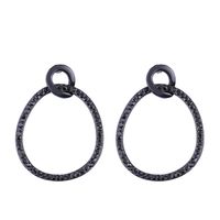 Imitated Crystal&cz Simple Geometric Earring  (black)  Fashion Jewelry Nhas0508-black main image 2