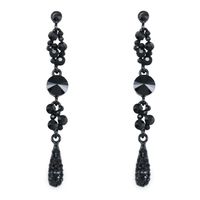 Imitated Crystal&cz Korea Geometric Earring  (black)  Fashion Jewelry Nhas0591-black main image 1