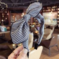 Cloth Simple Bows Hair Accessories  (black And White Grid)  Fashion Jewelry Nhsm0255-black-and-white-grid main image 3