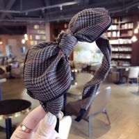 Cloth Simple Bows Hair Accessories  (black And White Grid)  Fashion Jewelry Nhsm0255-black-and-white-grid main image 5