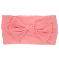 Europäischer Und Amerikanischer Außenhandel Kinder Nylon Bowknot Kaninchen Ohren Haarband Baby Nylon Einfarbiges Elastisches Kopfs Eil 10 Farben main image 5