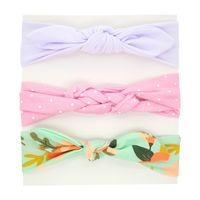 Foreign Trade Children's Hair Accessories Set Series Baby Girl Elastic Printing Hair Band Three-piece Headdress Wholesale Supply main image 7