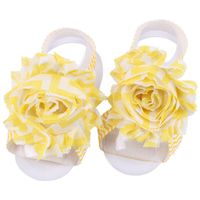 Européen Et Américain En Mousseline De Soie De Tournesol Bébé Pied Fleur Bébé Vague Fleur Dragonne Sangle De Pied Set Photographie Props main image 2