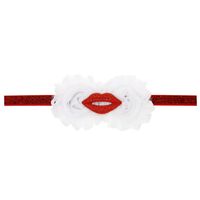 Europäischer Und Amerikanischer Valentinstag Kinder Haarband Rote Lippen Mädchen Kopf Blume Außenhandel Stretch Kopf Bedeckungen Großhandel main image 1