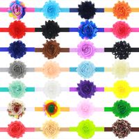 Außenhandel Kinder Sonnenblumen Haarband Kopfschmuck 1,5 Cm Baby Abgenutzte Grate Blume Einfarbige Elastische Kopfband 28 Farben main image 2