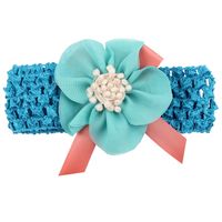 Commerce Extérieur Variété Bande De Cheveux Ensemble Des Enfants En Gros 4.5cm En Mousseline De Soie Perle Fleur Bandeau Cheveux Accessoires Mixte Couleur Coréenne Style main image 6