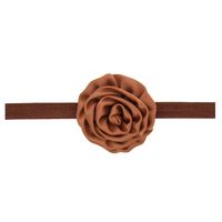 Nouvelle Européenne Et Américaine Du Commerce Extérieur Enfants Bande De Cheveux De Satin Rose Rouleau Fleur Bébé Bébé Bandeau Cheveux Accessoires 12 Couleurs main image 9