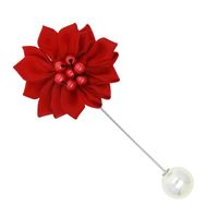 Beads Fashion Flowers Brooch  (red)  Fashion Jewelry Nhwo0889-red main image 2