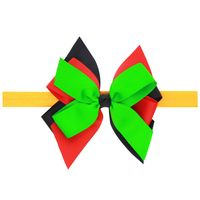 Kinder Schmuck Drei Schicht Iges Bedrucktes Bowknot Stirnband Halloween Farbe Passend Bowknot Stirnband Außenhandel Grenz Überschreitend main image 3