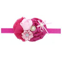 Européen Et Américain Plissé Rose Bourgeon Bébé Bande De Cheveux Bouclés Bébé Solide Couleur Complexe Épissage Bandeau Élastique Bandeau main image 6