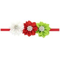 Commerce Extérieur Européen Et Américain Multi-angle Strass Élastique Fleur Bande De Cheveux Bébé Bébé Trois Douze-angle Plus Forage Bande En Gros main image 5