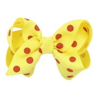 Européen Et Américain Enfants De Polka Dot Petit Arc Barrettes Filles 8cm Imprimé Dot Arc Clip Coiffe main image 1