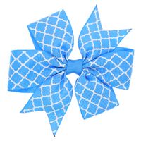 Alloy Fashion Flowers Hair Accessories  (blue Grid)  Fashion Jewelry Nhwo1103-blue-grid main image 2
