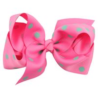 Cloth Fashion Bows Hair Accessories  (rose Red Dot Green)  Fashion Jewelry Nhwo1120-rose-red-dot-green main image 1