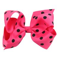 Cloth Fashion Bows Hair Accessories  (rose Red Dot Green)  Fashion Jewelry Nhwo1120-rose-red-dot-green main image 5