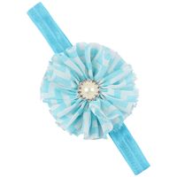 Neue Wellen Blume Kinder Haarband Baby Perle Strass Stirnband Haarschmuck 13 Farben Außenhandel main image 5