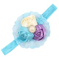 Neues Europäisches Und Amerikanisches Kinder Haarband Rose Knospe Seide Baby Stirnband Kopfschmuck 8 Farben Erhältlich main image 5