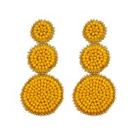 سبائك الأزياء هندسية القرط (الأصفر) الأزياء والمجوهرات Nhjq11290-yellow main image 1