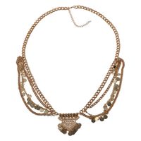 Neue Europäische Und Amerikanische Halskette Mode Übertrieben Retro Quaste Legierung Damen Schlüsselbein Halskette Auf Lager main image 1