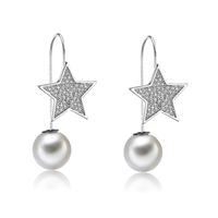 Européen Et Américain Exclusif Vente Chaude Conception Étoiles Oreille Goujons Perle Embellissement À La Mode Et Polyvalent Boucles D'oreilles Art Ornement main image 1