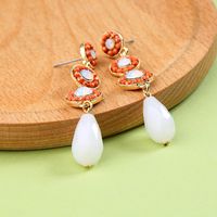 Dekorative Schmuck Kreative Geometrische Reis Perlen Diamant Perlen Perlen Ohrringe Weibliche Europäische Und Amerikanische Mode Ohrringe Ed01772c sku image 1