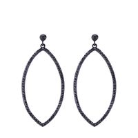 Imitated Crystal&cz Simple Geometric Earring  (black)  Fashion Jewelry Nhas0639-black main image 2