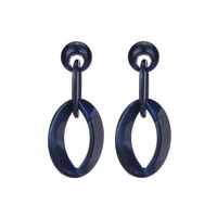 2021 Mode Einfache Acryl Acetat Platte Ovale Ohrringe Weibliche Geometrische Harz Ohrringe Ring Schnalle Ohrringe main image 4