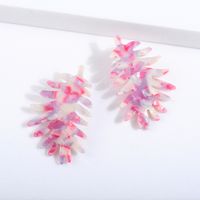 Plastic Vintage Geometric Earring  (rose Red)  Fashion Jewelry Nhll0352-rose-red main image 1