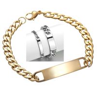 2019 Nouveau Simple Personnalité Boutique Brillant Bande Peut Tailler D'écriture Courbe Inoxydable De Marque À La Mode De Bracelet À La Mode Hommes Femmes Gourmette Bracelet En Acier main image 8