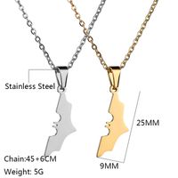 Titanium&stainless Steel Simple Animal Necklace  (style 1 Steel Color)  Fine Jewelry Nhhf1326-style-1-steel-color main image 2