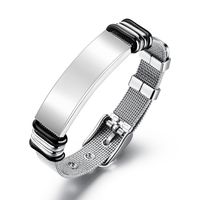 Titanium&stainless Steel Fashion Geometric Bracelet  (black)  Fine Jewelry Nhop3166-black main image 2